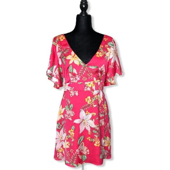 BB Dakota Tropic Tropical Vine Print Dress NWT - Picture 5 of 13